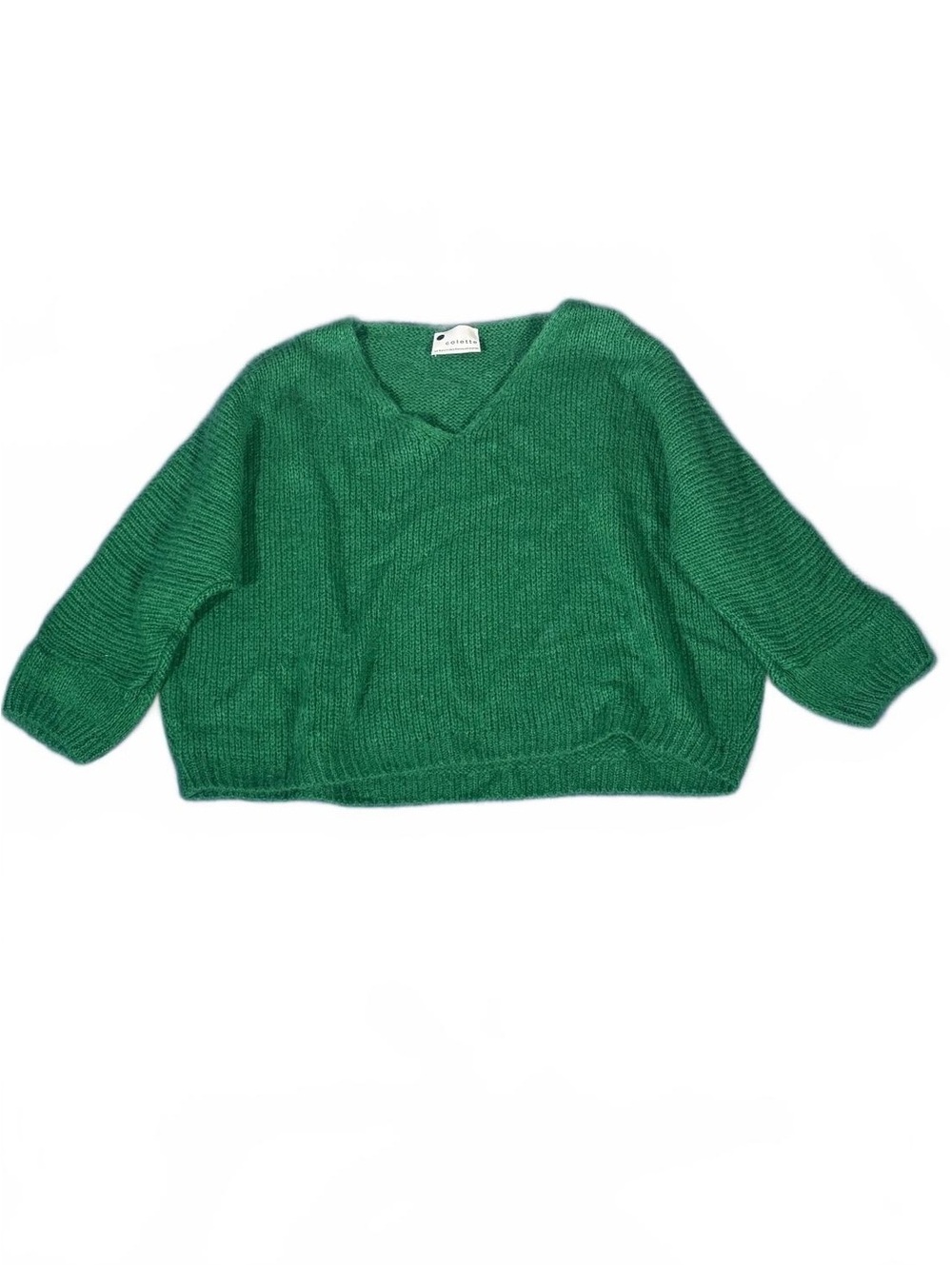 Colette Green V Neck Sweater Made in Italy